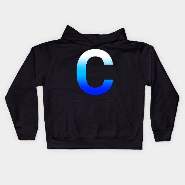 Blue Letter C Kids Hoodie by JennaBunnies